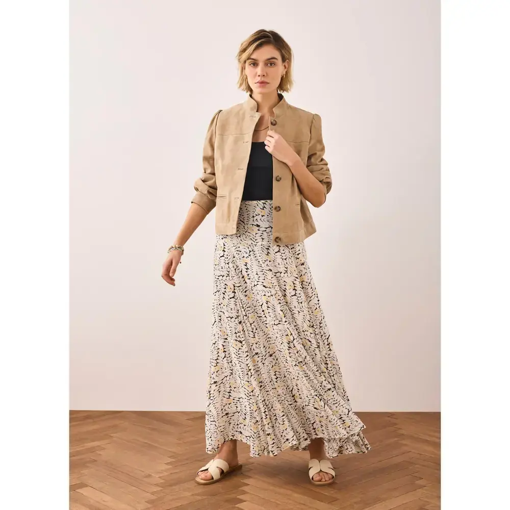 Mint Velvet Yellow Floral Print Maxi Skirt